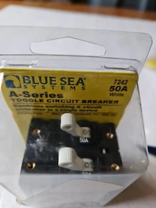 Blue Sea A-Series Marine Boat Circuit Breaker 50Amp Double Pole Toggle 7242  - Picture 1 of 3