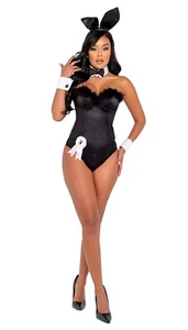Playboy Women's 9PC Boudoir Bunny Costume - Picture 1 of 7