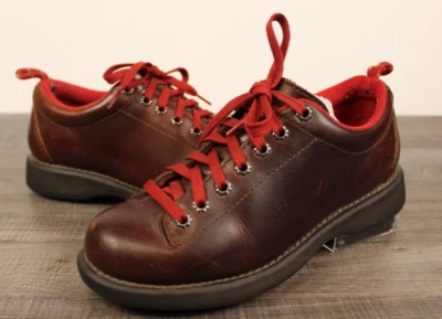 Botas gruesas de cuero marrón vintage American Eagle Outfitters Y2K con cordones talla 7 Foto 1 de 4