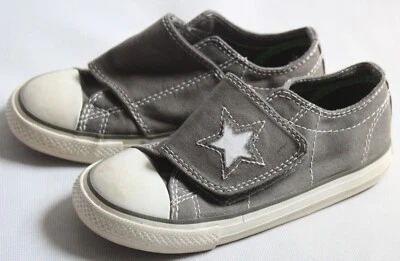 匡威 Converse One Star Little Kid 尺码 10 H&L 系带低帮运动鞋灰色 731120 英尺 — 第 1/4 张图片