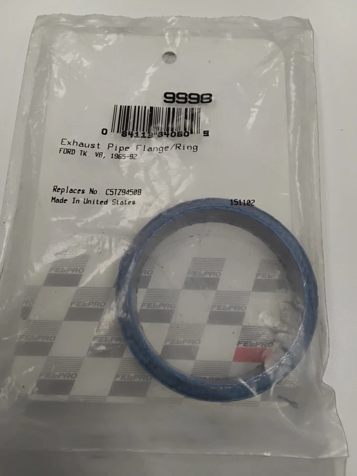 65-92 FORD Exhaust Pipe Flange Gasket FEL-PRO 9998 - Imagem 1 de 1
