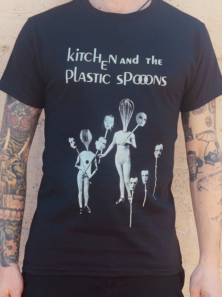 Kitchen and the Plastic Spoons band shirt punk post punk goth dark wave PIL - Image 1 of 1