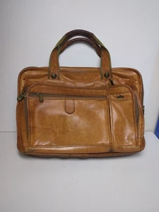 VTG Hartmann Leather Brown Flapover Briefcase Messenger BAG Shoulder Strap - Picture 1 of 12