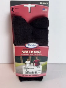 Vintage THORLOS Unisex Medium Brown Walking SOCKS Thick Cushion Thor-Lon - Picture 1 of 4