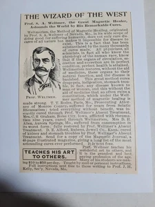 1900 Original Ad The Wizard Of The West Nevada, MO - Picture 1 of 1