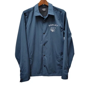 Hurley Embroidered Logo Men's Windbreaker Jacket Size Large Excellent Condition - Picture 1 of 7