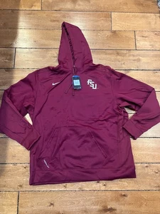 NIKE FSU FLORIDA STATE SEMINOLES THERMA FIT HOODIE SWEATSHIRT 3XL NWT $90 - Picture 1 of 4