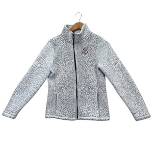 Gen 2 Full Zip UW Wisconsin Badger Youth Fluffy Fleece Winter Jacket Gray M 7-9 - Picture 1 of 5