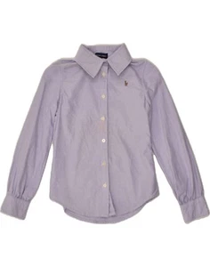 RALPH LAUREN Girls Shirt 9-10 Years Purple Cotton AP02 - Picture 1 of 3