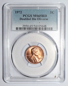1972 Lincoln Cent Double Die Obverse PCGS MS 65 RD FS-101 - Picture 1 of 3
