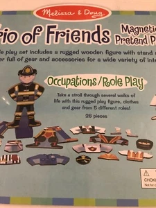NEW MELISSA AND DOUG MAGNETIC DRESS UP SET FOR OCCUPATIONS ROLE PLAY - Picture 1 of 2