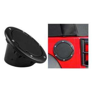 Coperchio Tappo Serbatoio Carburante Nero In Metallo Per Jeep Wrangler JK 2/4 - Foto 1 di 12