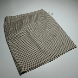 Liz Claiborne Career Skirt Womens 12 Simply Taupe Geometric Diamond Pattern NWT - Picture 1 of 17