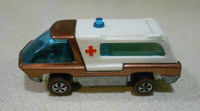 Ambulancia Redline Hot Wheels Heavyweights marrón 1969 Hong Kong Foto 1 de 4