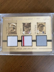 2005 Fleer Flair Head Of The Class 1991 Triple HOF Relic Bagwell Thome Rodriguez - Picture 1 of 2