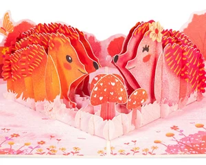 Pop Up Card, Love Hedgehog, Anniversary, Wedding, Mom, Valentines Day card - Picture 1 of 4