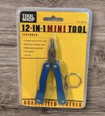 Mini Tool 12 In 1 Pocket Knife Multi Purpose Stainless Steel Key Ring Shop New  - Image 1 of 4