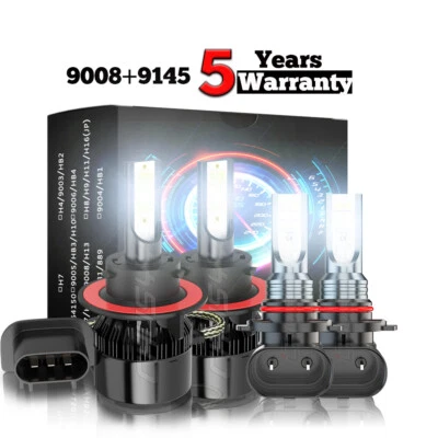 For Ford F250 F350 F450 2005-2019 - 6x 6000K White LED Headlight Fog Light Bulbs - Image 1 of 4