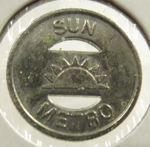 Ficha de autobús de tránsito vintage Sun Metro El Paso, TX - Texas - Imagen 1 de 2
