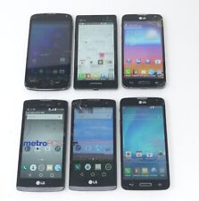Lot of 6 Working Cracked LG Nexus 4 / Optimus L70 / Leon / L90 Smartphones