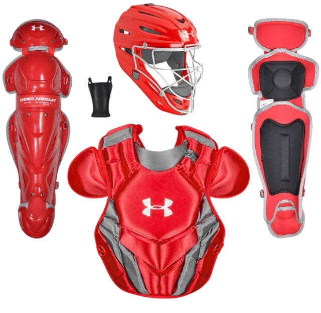 Under Armour Victory Series 4 Adult Baseball Catchers Set Red UACKCC4-SRVS-SC