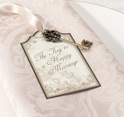24 llaves y etiquetas de bronce para firmar invitados recuerdos de boda etiquetas de consejos Foto 1 de 2
