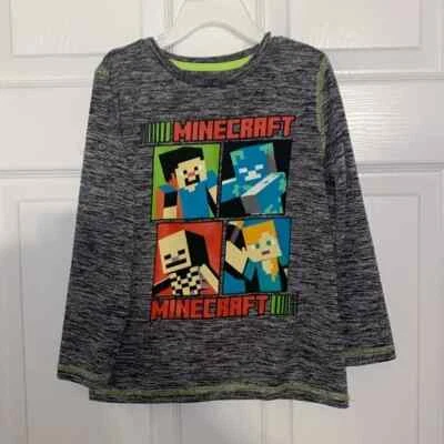 Minecraft Boys Long Sleeve Shirt Size 6 - Image 1 of 2