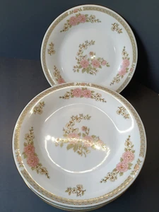 Vintage Fairfield Fine China Yung Dhen Floral Mist 10.5" Dinner Plates set of 4 - Picture 1 of 11