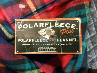 NWT POLARFLEECE Plus Flannel Bed Skirt Red-Multicolor Plaid Full Flaw - Image 1 of 4