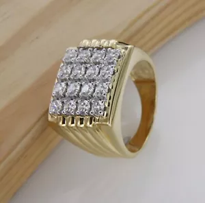 Men's Wedding Ring 1.6Ct IGI Certified Lab Grown Diamond Cluster with 925 Silver - Picture 1 of 11