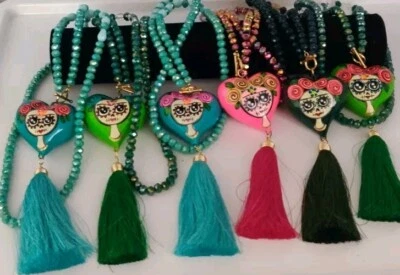 Ошейник Dia de muertos La catrina Mexicano Lote 6 ошейников Echo a Mano Mayoreo. - Изображение 1 из 4