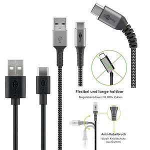 HighSpeed USB-C Schnellladekabel 3A Datenkabel ua. 2m 3m für Apple iPad Pro Air - Afbeelding 1 van 35