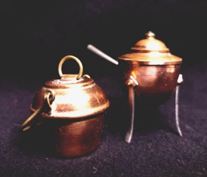 Handarbete Sweden Copper Miniature Pot & Kettle Vintage - Picture 1 of 7