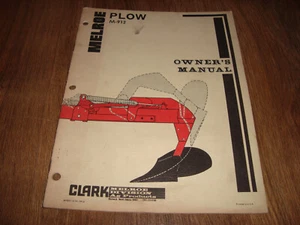 Clark Melroe Plow M-912 Owners Manual 6619051 (5-76) 1M-Q - Foto 1 di 3