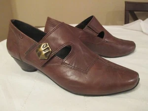 JOSEF SEIBEL Womens Split Toe Mary Jane Shoes Flats Sz 37 Brown Leather US6-6.5 - Picture 1 of 10