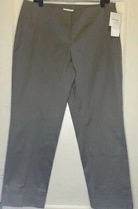 Pantalones Calvin Klein Talla 12 Marrón Empedrado Arrugado Puño Sarga Pantalones Nuevos con Etiquetas - Imagen 1 de 14