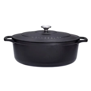 Cocotte ovale 35 cm chasseur noir interieur noir fonte émaillée 43.5x27.5 cm - Imagen 1 de 1