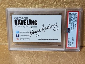 George Raveling PSA Autograph Business Card Michael Jordan Nike Movie Air - Picture 1 of 2