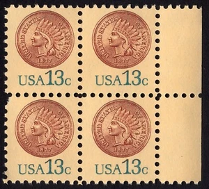 Scott #1734 Indian Head Penny Block of 4 Stamps - MNH - Picture 1 of 1