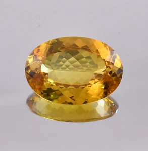 AAA+ makelloser 12 x 8 mm natürlicher gelber Saphir zertifiziert loser Edelstein - Bild 1 von 5