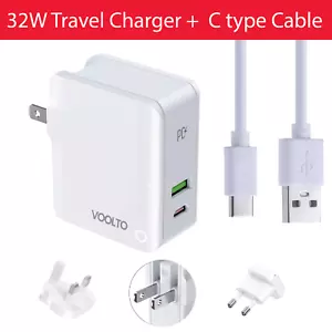 Fast Charger iPhone iPad Samsung Dual USB Wall Charger EU/UK Plug Travel - Picture 1 of 11