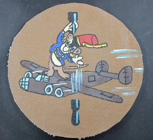 USAAF World War II RKO Max Berman Movie Prop Squadron Patch Hand Painted Canvas - Picture 1 of 2
