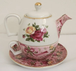 Royal Albert Old Country Rose 3 teiliges Teeservice Pink Chintz 1962 Retired TOP - Bild 1 von 19