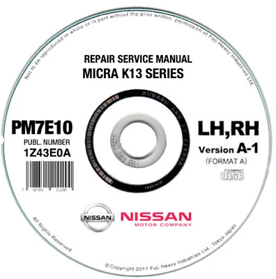 Nissan Micra K13 (2010-2015) Manual De Taller En Cd - Imagen 1 de 4