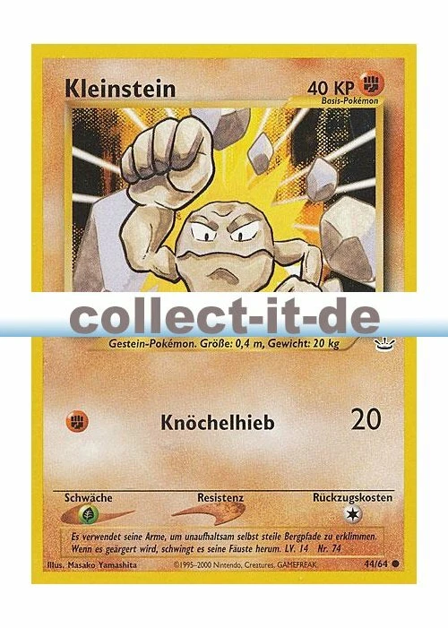 Pokemon Neo Revelation 44/64 - Kleinstein Deutsch - Bild 1 von 1
