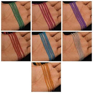 Aluminium Colored Link Chain Combo 7 Colors 28 Mtrs, 5x3mm - Picture 1 of 6