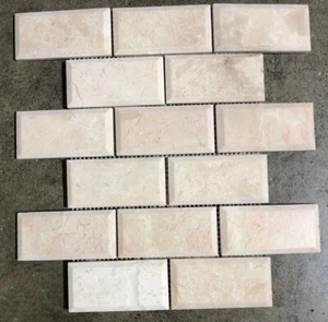 12x12 Azulejos Crema Nova Mármol Remodelación Cocina Metro CAJA DE 5 AZULEJOS T-34 - Imagen 1 de 6