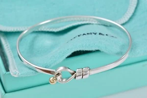 Bracciale medio Tiffany & Co. oro 18 carati e argento gancio e occhio versione 1 - Foto 1 di 5