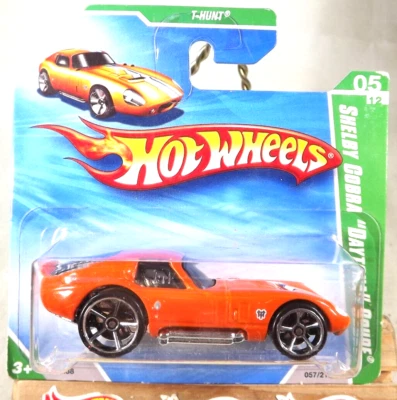 Tarjeta corta naranja Hot Wheels #57 Treasure Hunt #5 Shelby Cobra Daytona Coupe 2010 Foto 1 de 4
