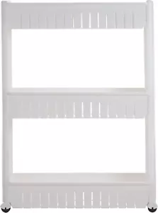 3-Tier Rolling Cart - Narrow-Space Kitchen or Bathroom Organizer - Slim Slide-Ou - Picture 1 of 12